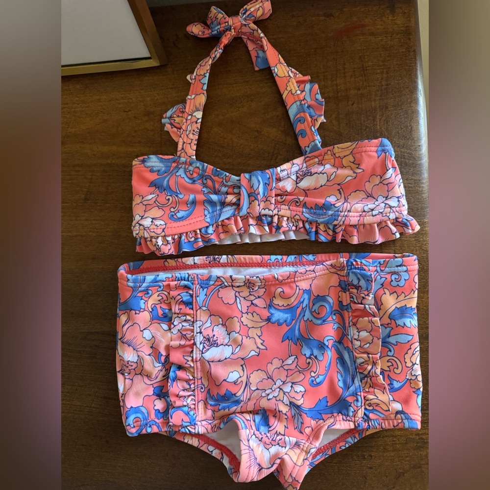 Janie and Jack Pink and Blue Swirl Bikini
